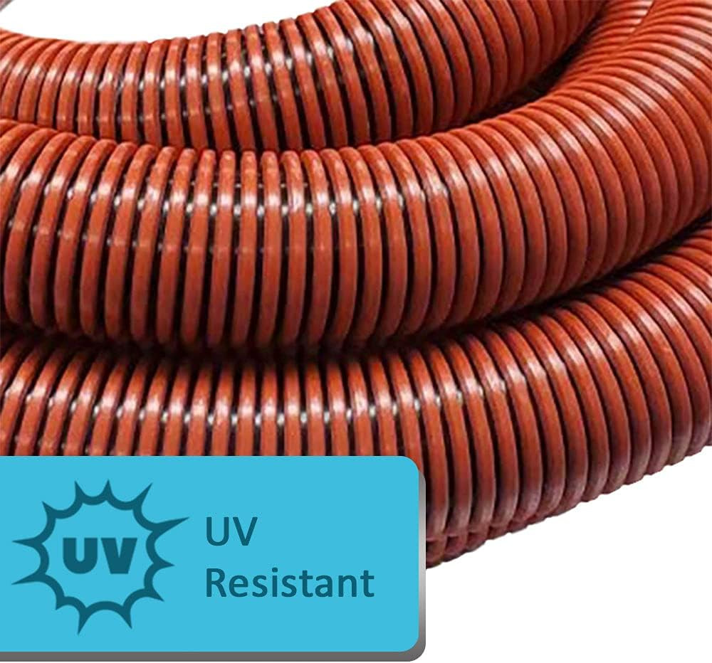 1.5 Inch Diameter X 50 Feet Long Heavy Duty Commercial Grade Vacuum Hose for In-
