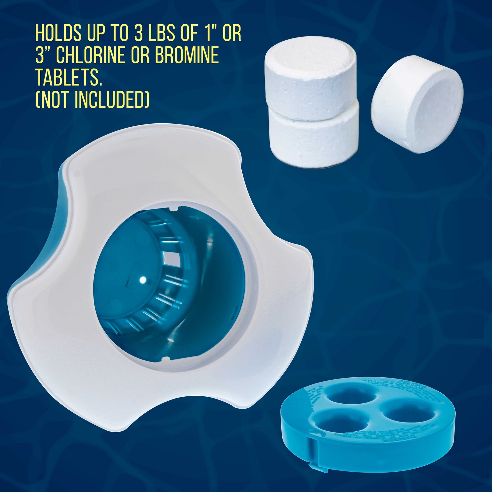 U.S. Pool Supply 7&Prime; Pool Floating Chlorine Chemical Dispenser with Thermometer