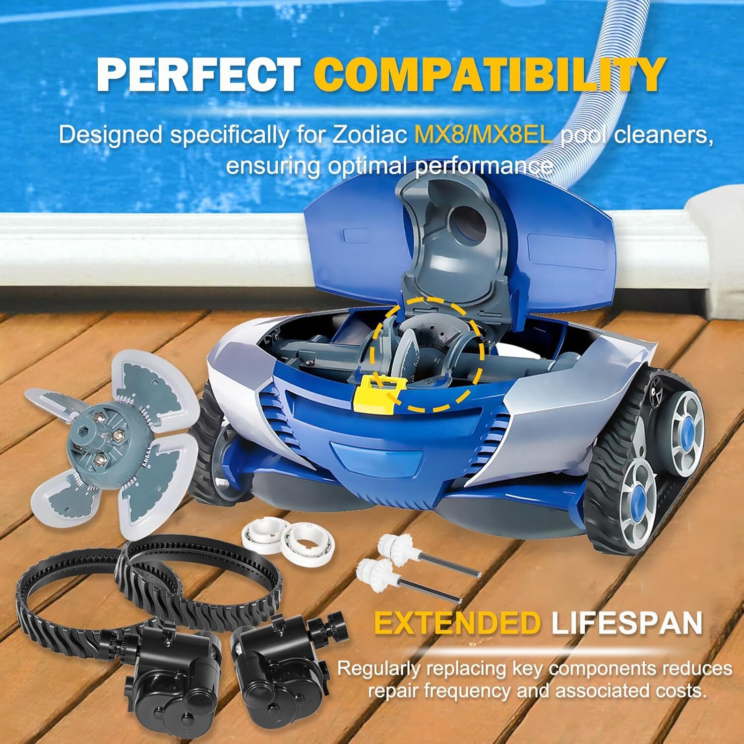 for Zodiac Baracuda MX8/MX8 Elite Pool Cleaners Tune Up Rebuild Kit R0796200