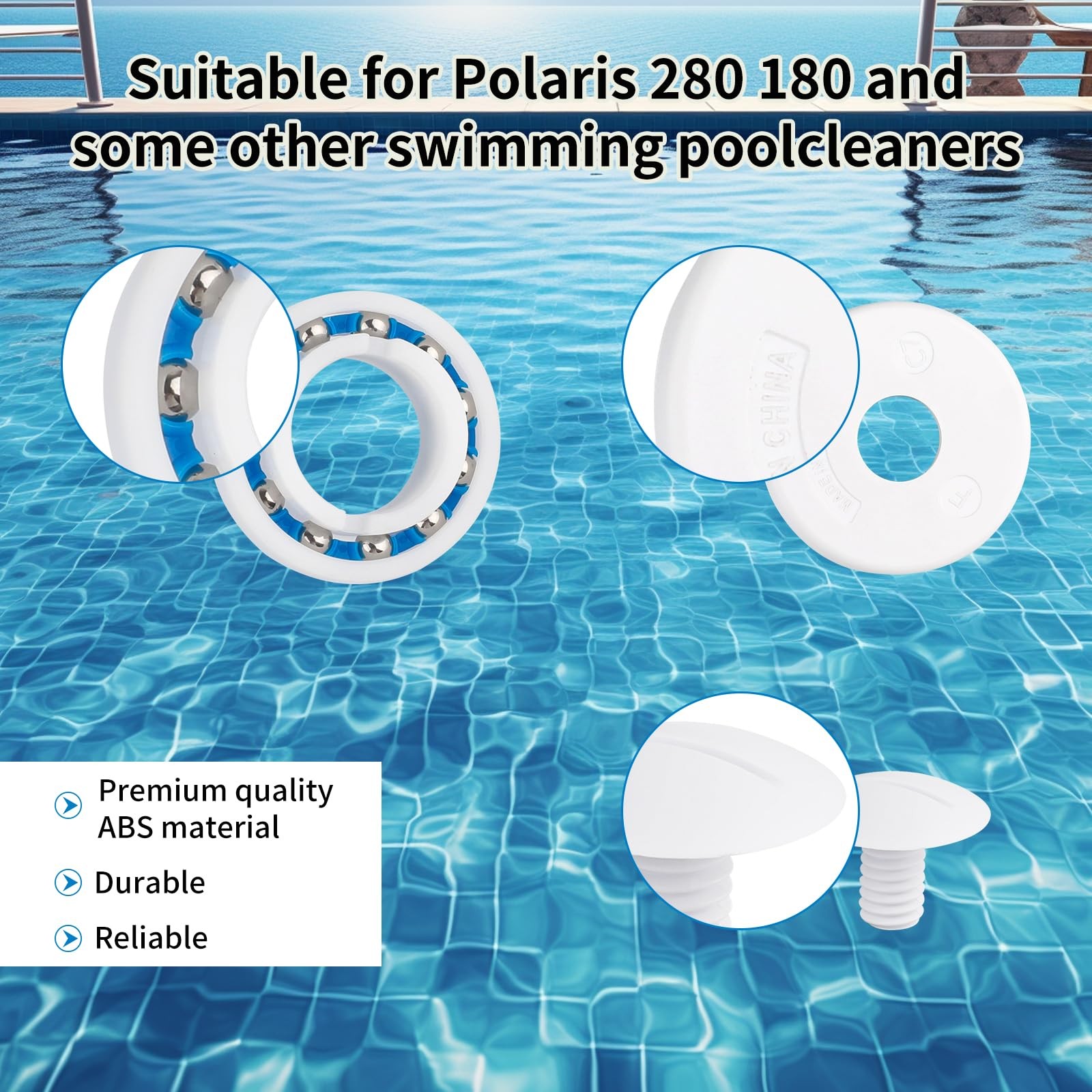 ARPOVIST 16 PCS Pool Cleaner Rebuild Kit for Polaris 280 white