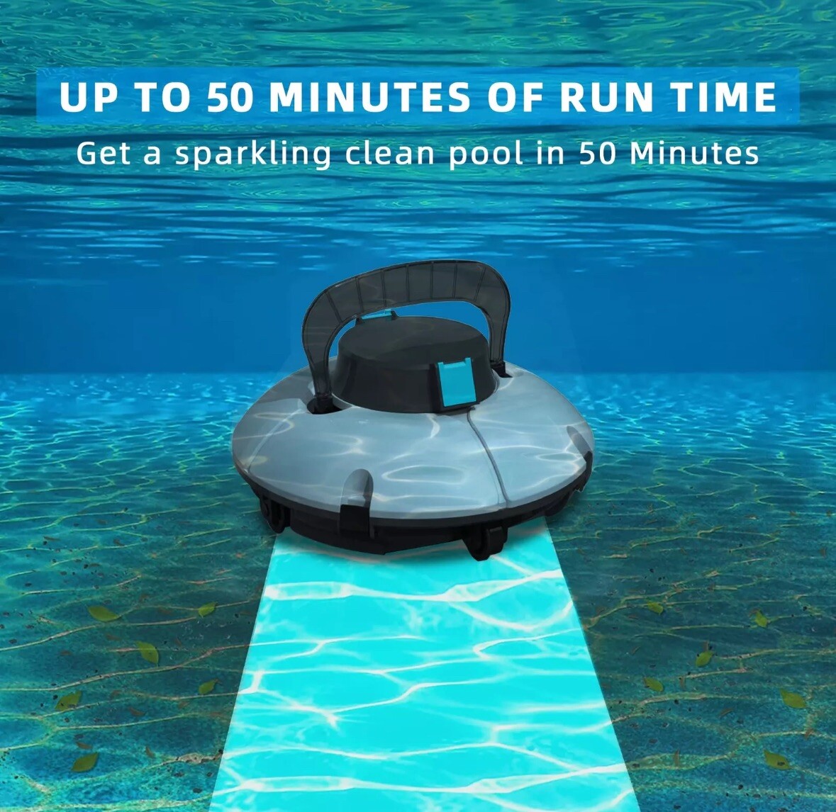 WINNY Cordless Robotic Swimming Pool Cleaner-WPC-AMUS-013 -60 Minutes Per Charge