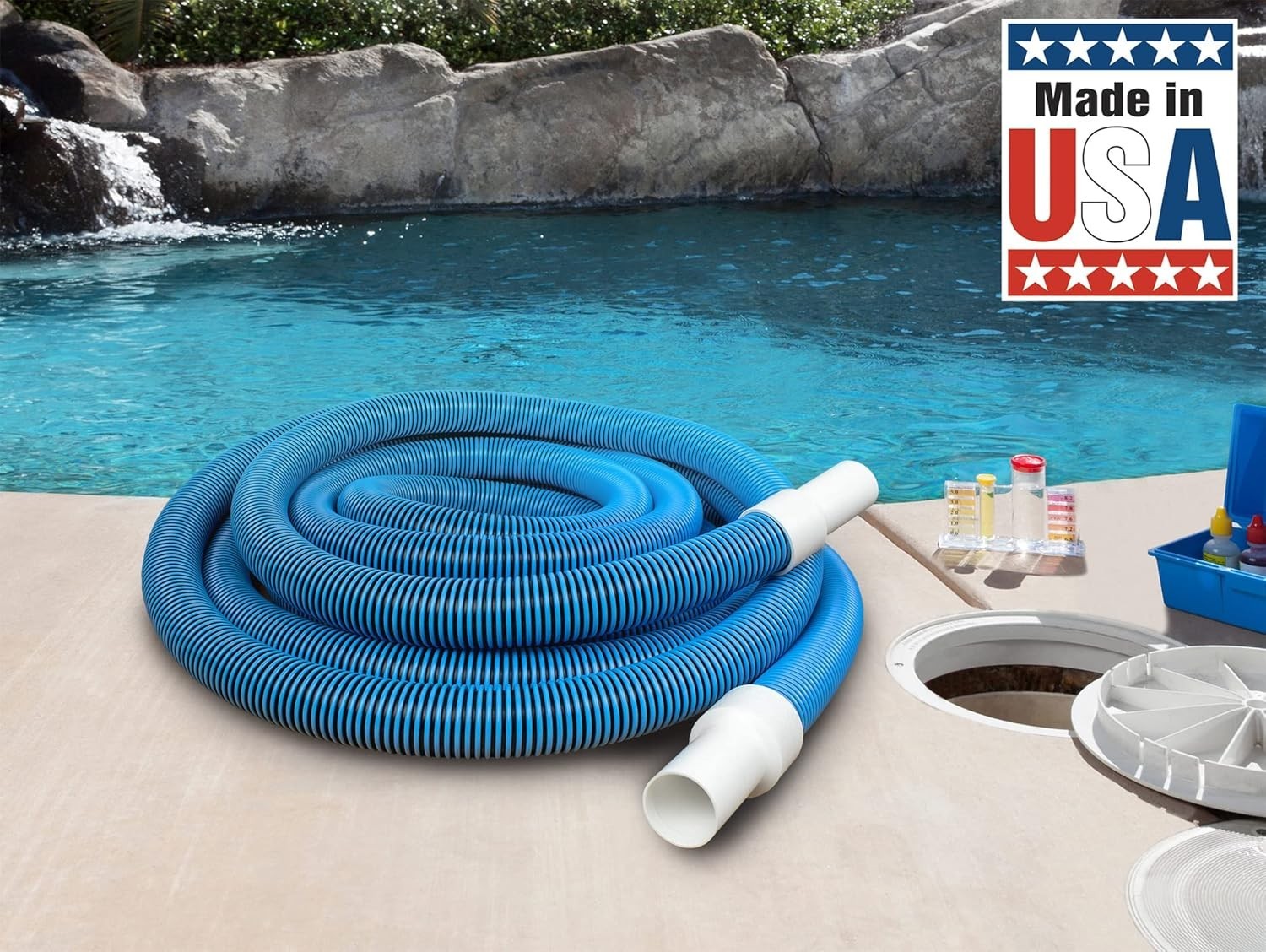 30 Ft Kink-Free Manual Pool Vacuum Hose – Ideal for All Pool Types