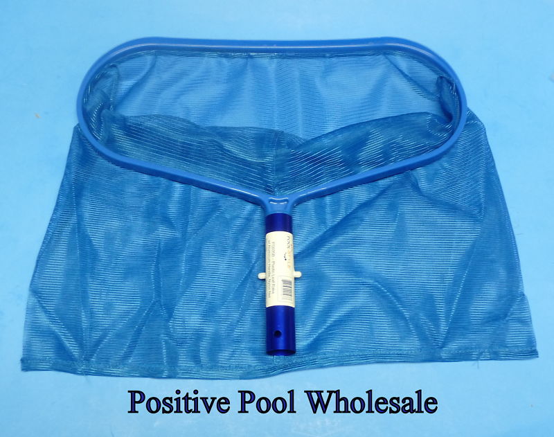 POOL SPA SKIMMER LEAF RAKE NET DEEP BAG ALUMINUM HANDLE