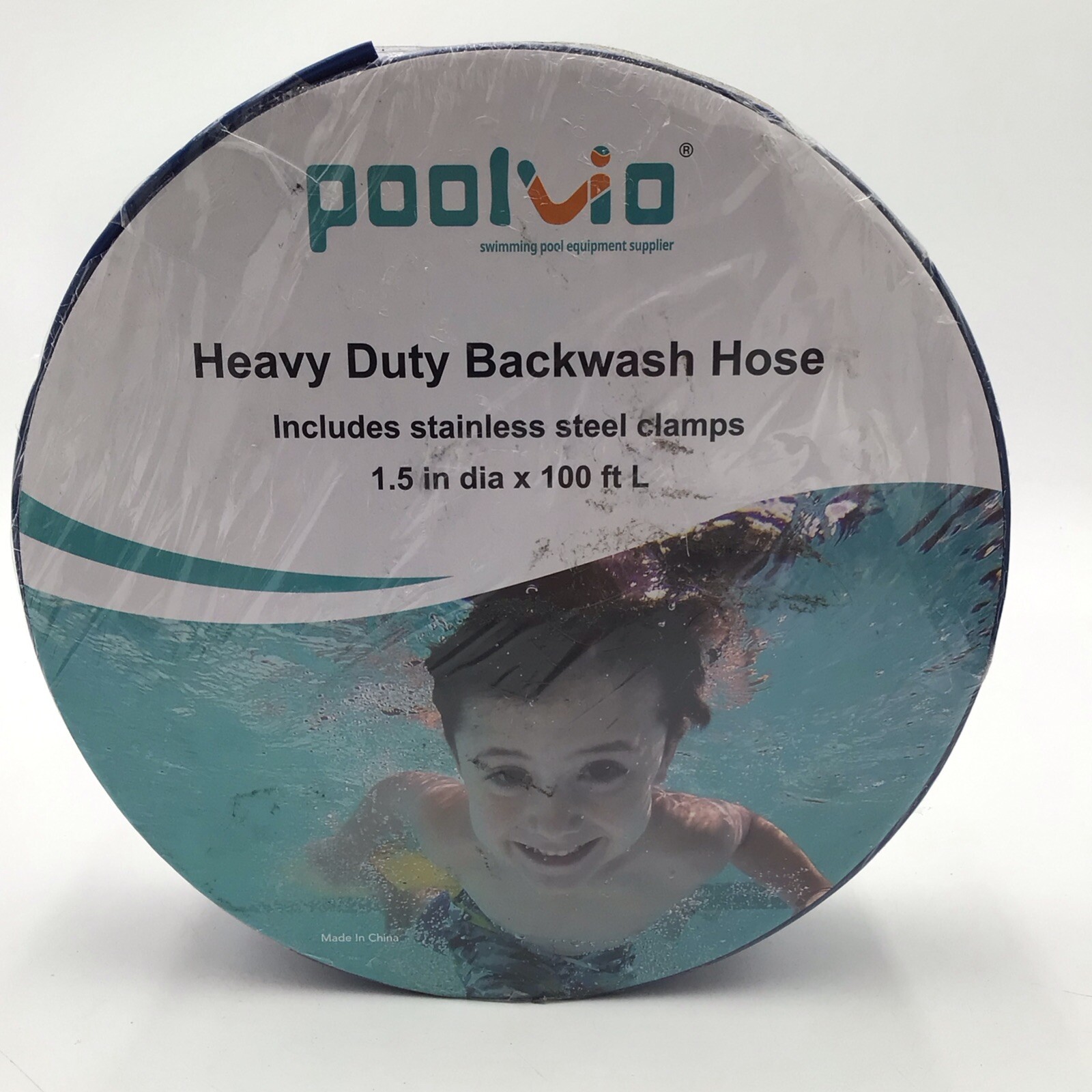 Poolvio Swimming Pool Equipment Heavy Duty Backwash Hose 100 Ft L 1.5&Prime; Dia