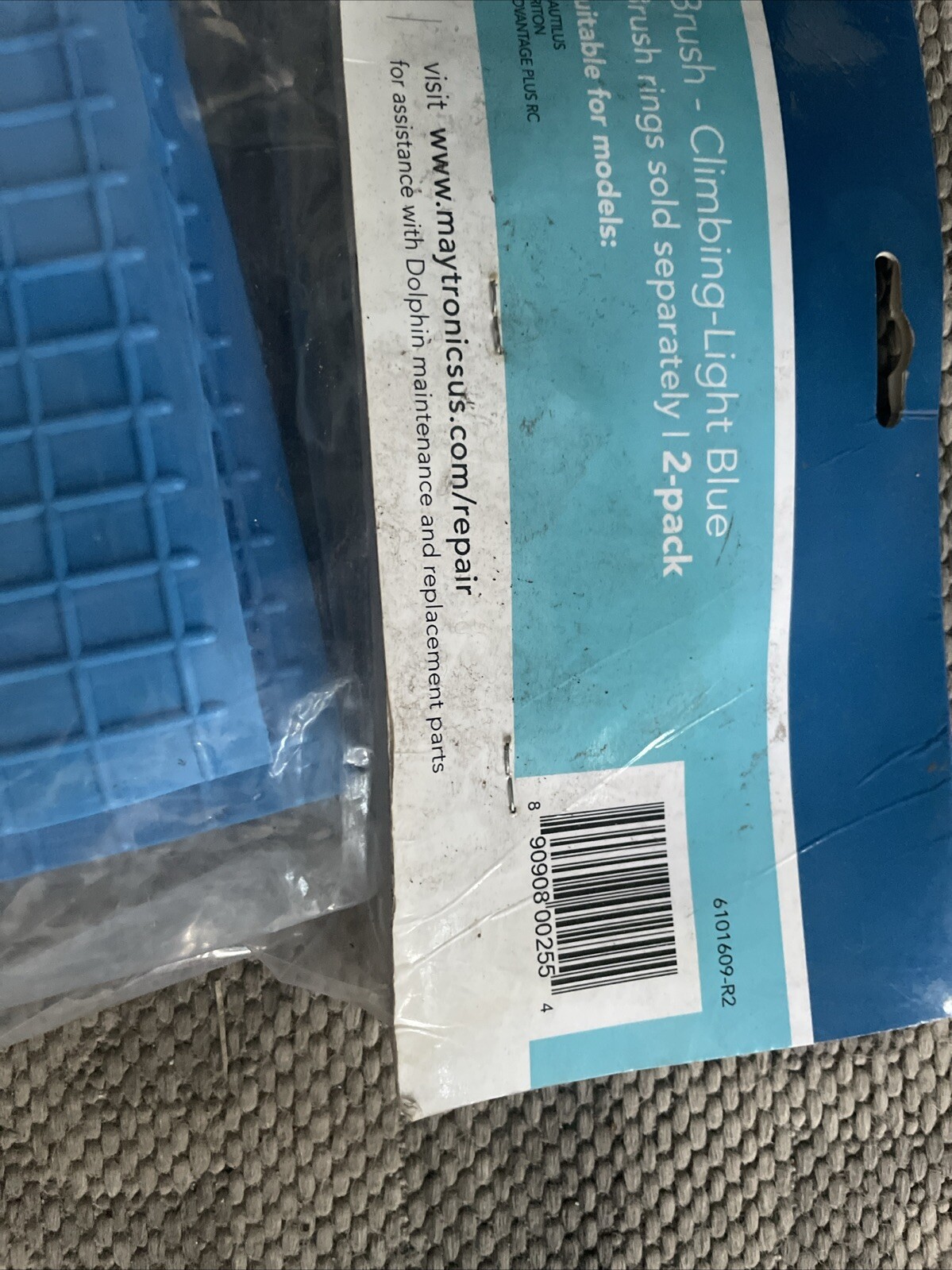New Maytronics Dolphin Brush 2 Pack Light Blue 6101609-r2 Nautilus Triton + More