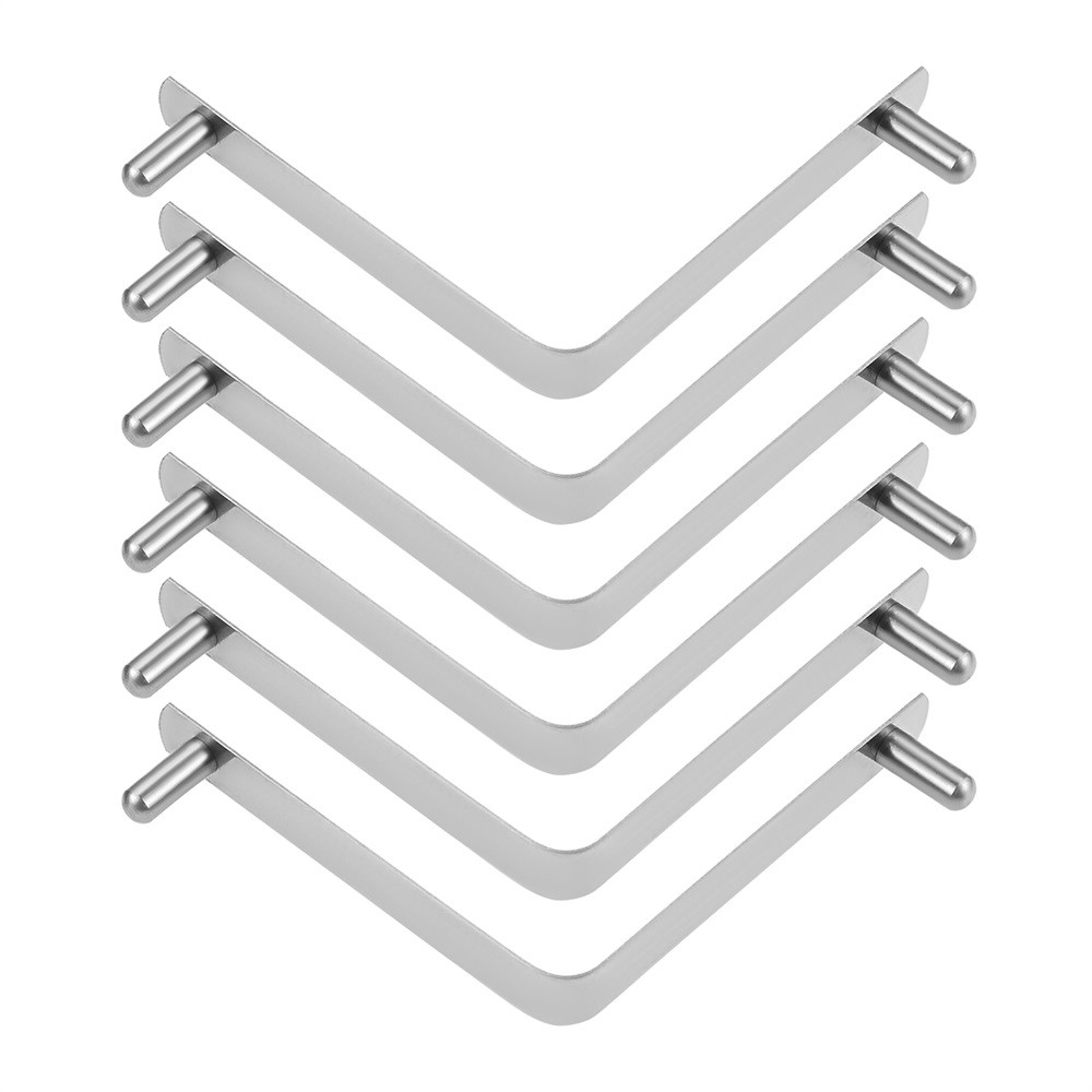 6× Pool Brush Clips V-Shaped Stainless Steel Clips For Pool Telescopic Rod