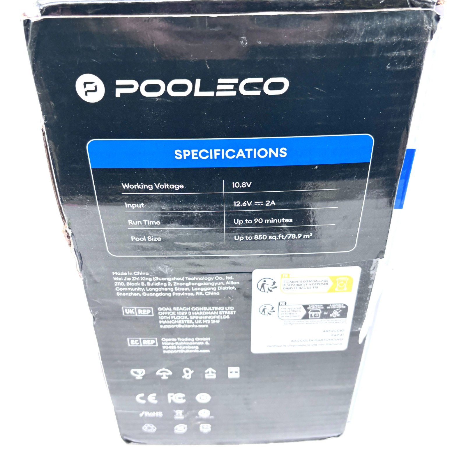 Pooleco Triple Motor Power Robotic Pool Cleaner with Auto Parking Mode Model 10S