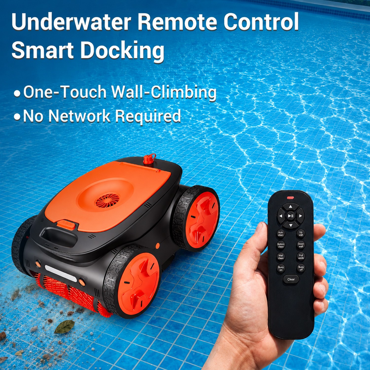 Cordless Robotic Pool Cleaners Wall Climbing Pool Cleaner 2,152 Sq.ft