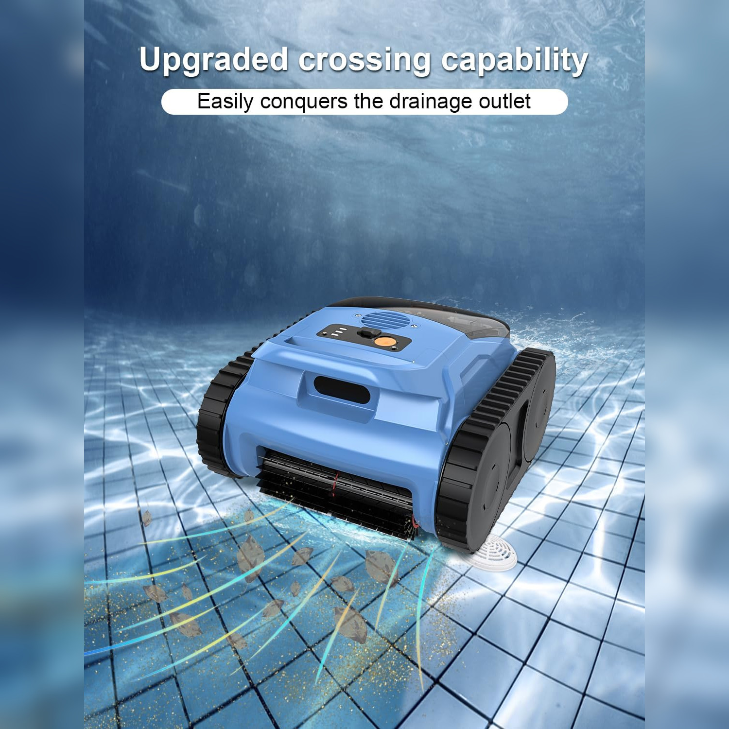 Automatic Robotic Pool Cleaner for Inground Pools Floor/Wall/Waterline Cleaning