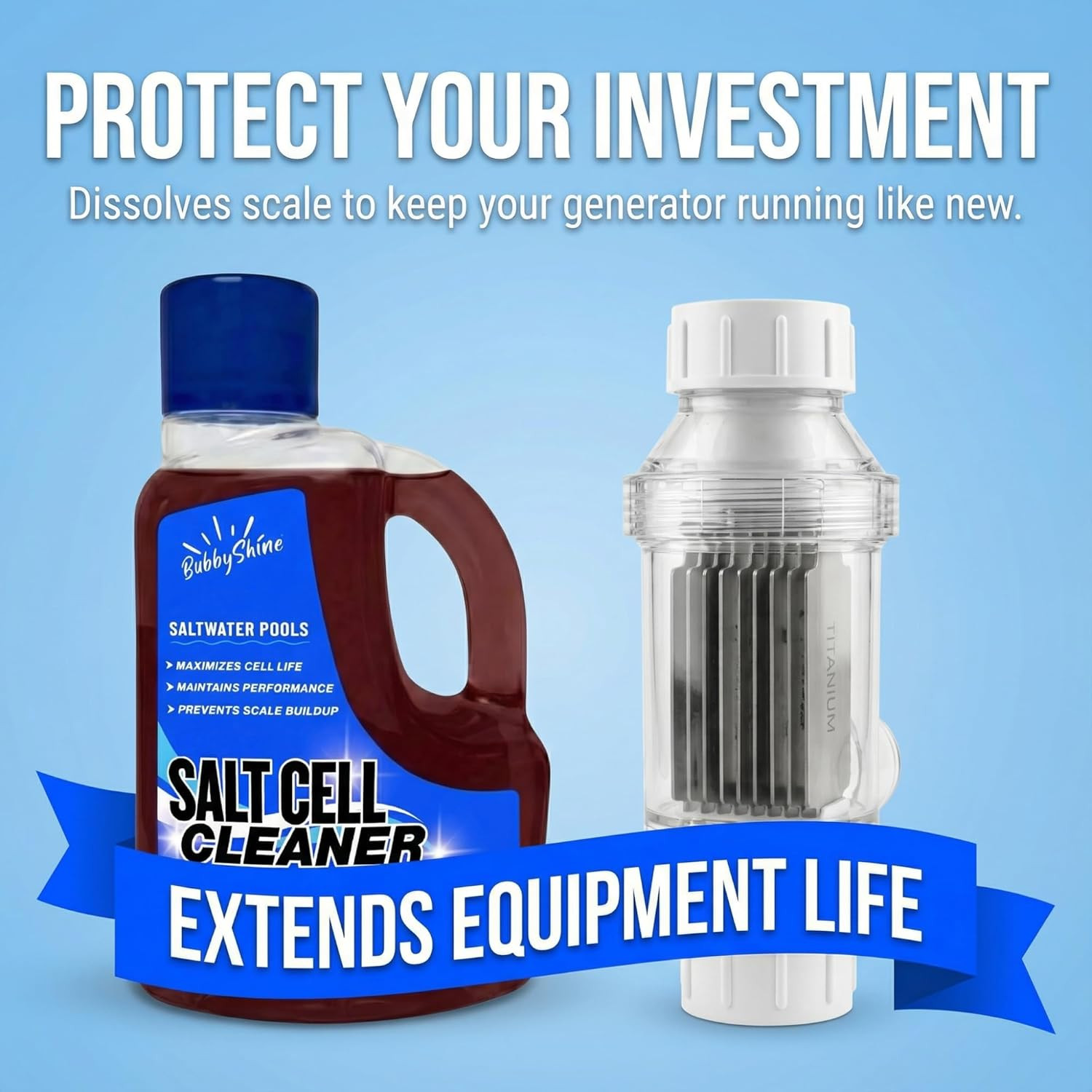 Salt Cell Cleaner for Pool, Pool Salt Cell Cleaner, Salt Generator Cell Cleaner
