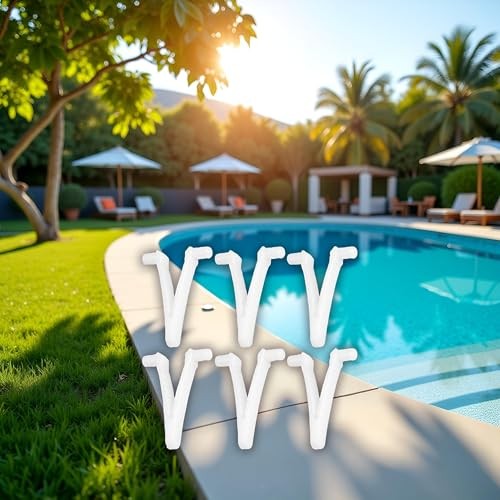 White Pool Supply V Clip – Butterfly Clip – 6Pcs