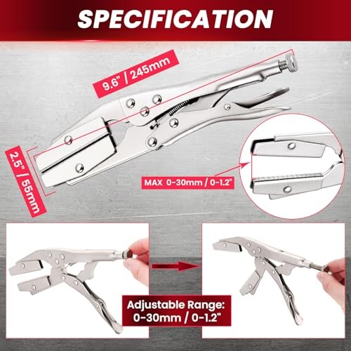 10 Inch Hose Pinch Off Pliers Set, Adjustable Hose Clamp, Heavy duty Radiator 4