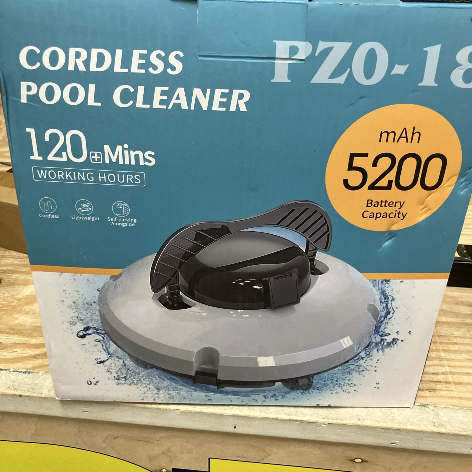 Powerful Cordless Robotic Automatic Pool Vacuum Cleaner for Above Ground Pools