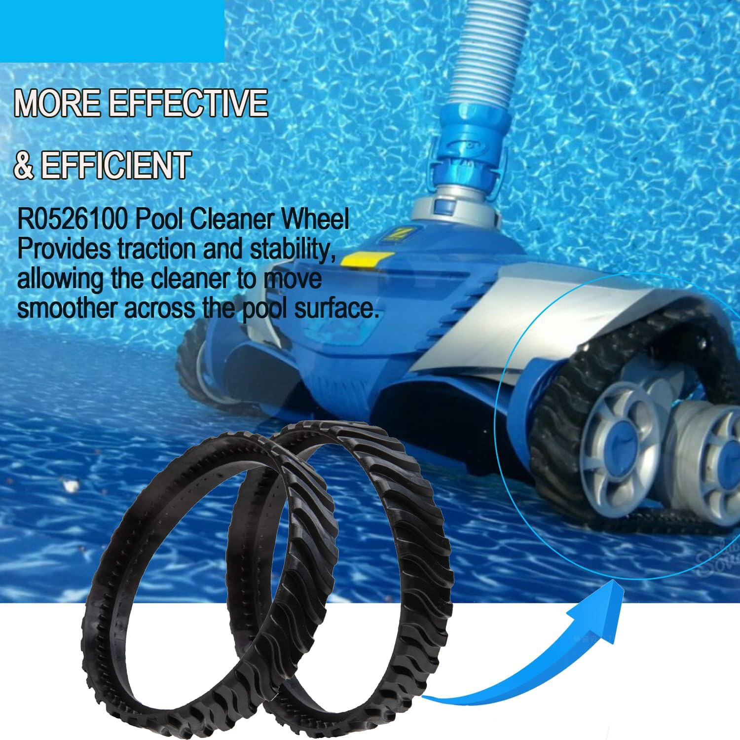 2 Pack Fit for Zodiac Baracuda MX8 MX6 Pool Cleaner R0526100 Ultra Durable Track