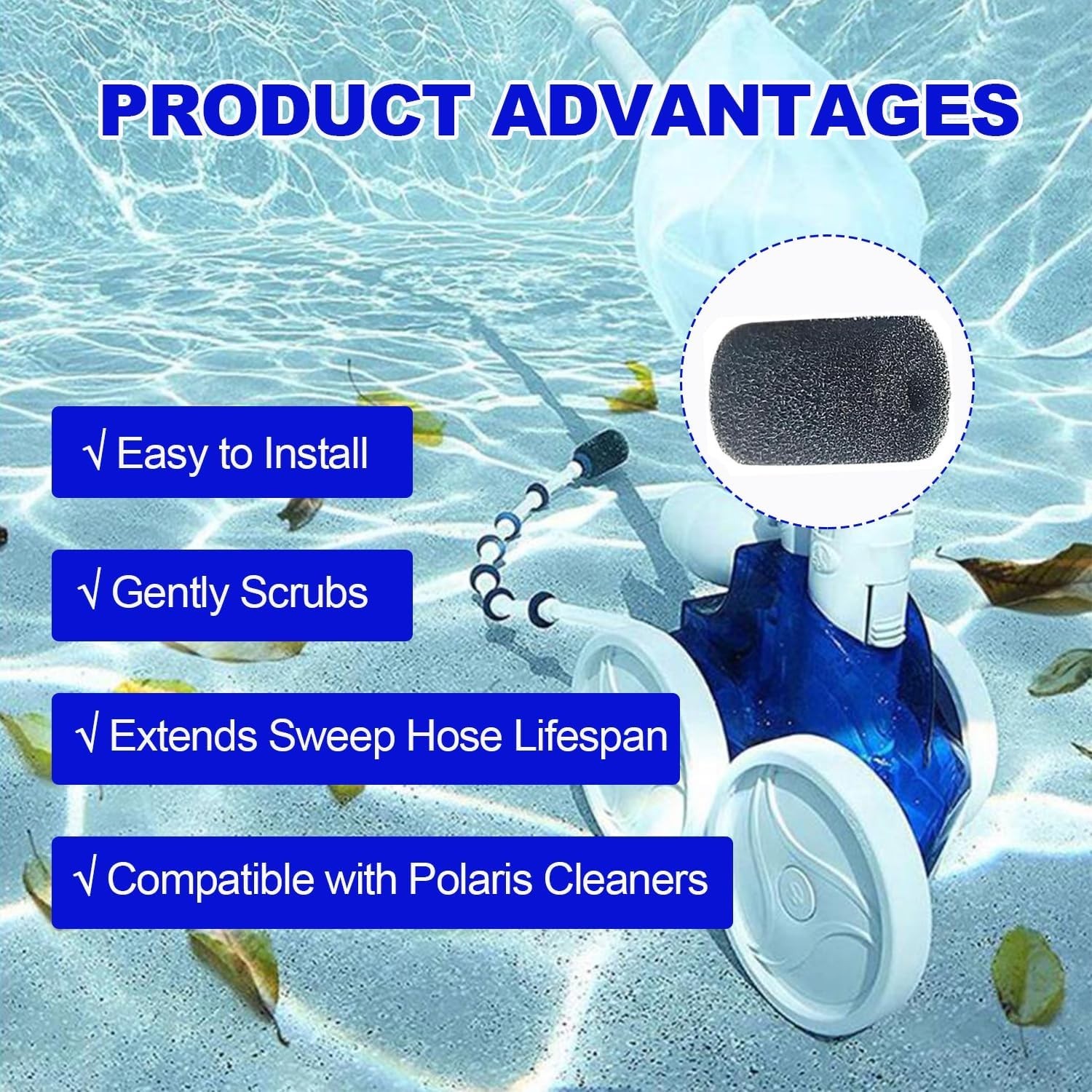 Polaris Pool Cleaner Sweep Hose Scrubber 10/Pack | Sweep Hose Tail Scrubbers …