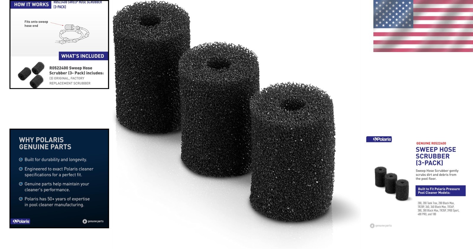 Polaris Sweep Hose Scrubber Replacement