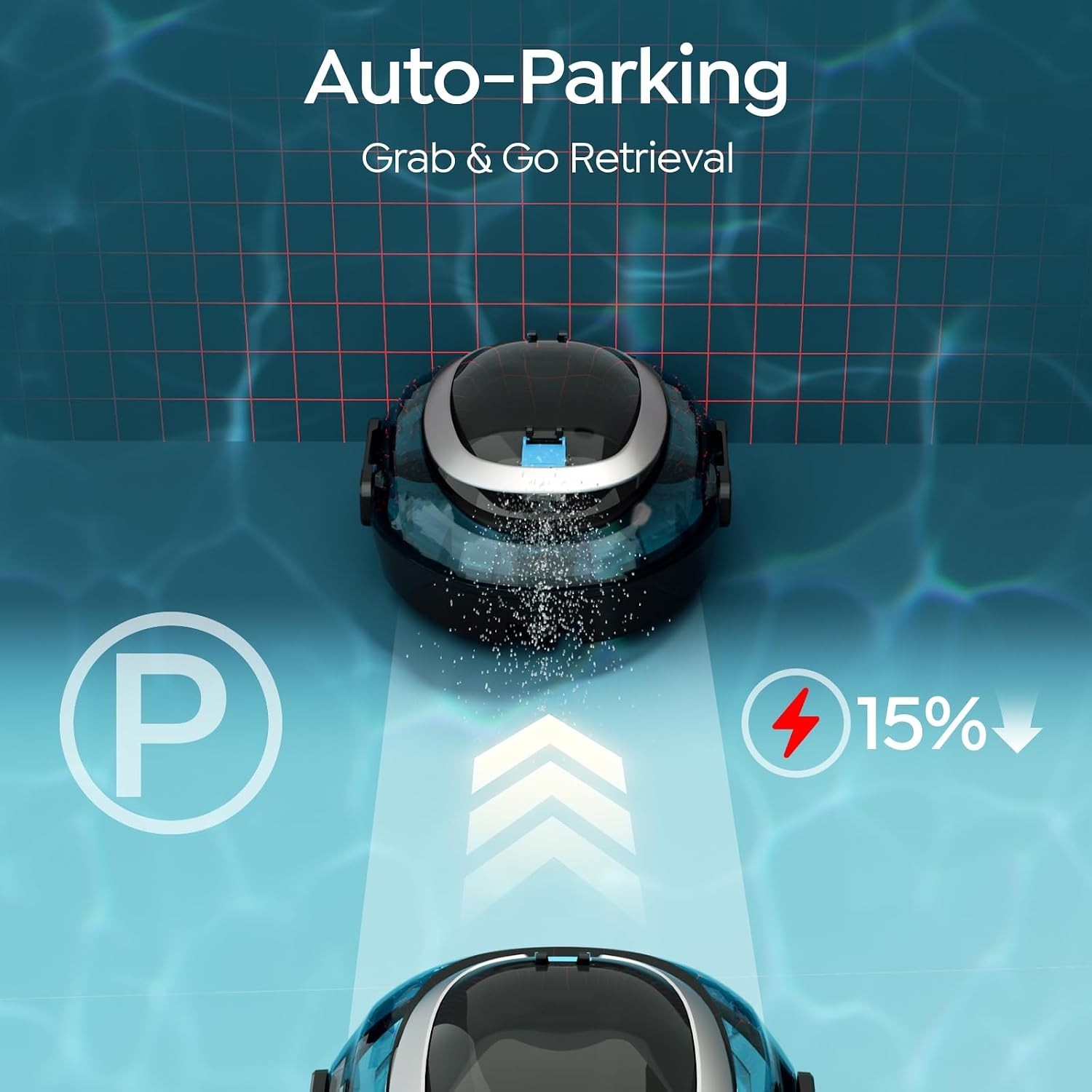 S2 Robotic Vacuum for Pools – Coverage Up to 766 Sq Ft, Lightweight Design