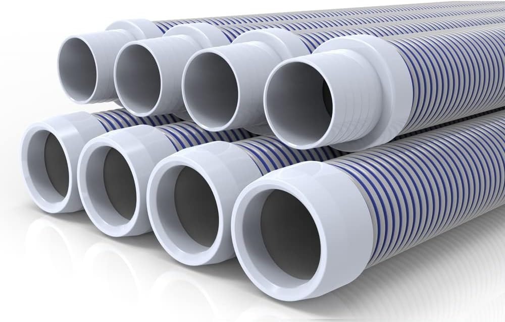 Durable 8-Piece Pool Vacuum Hose Set – 1.5” Diameter, Flexible & Space-Saving