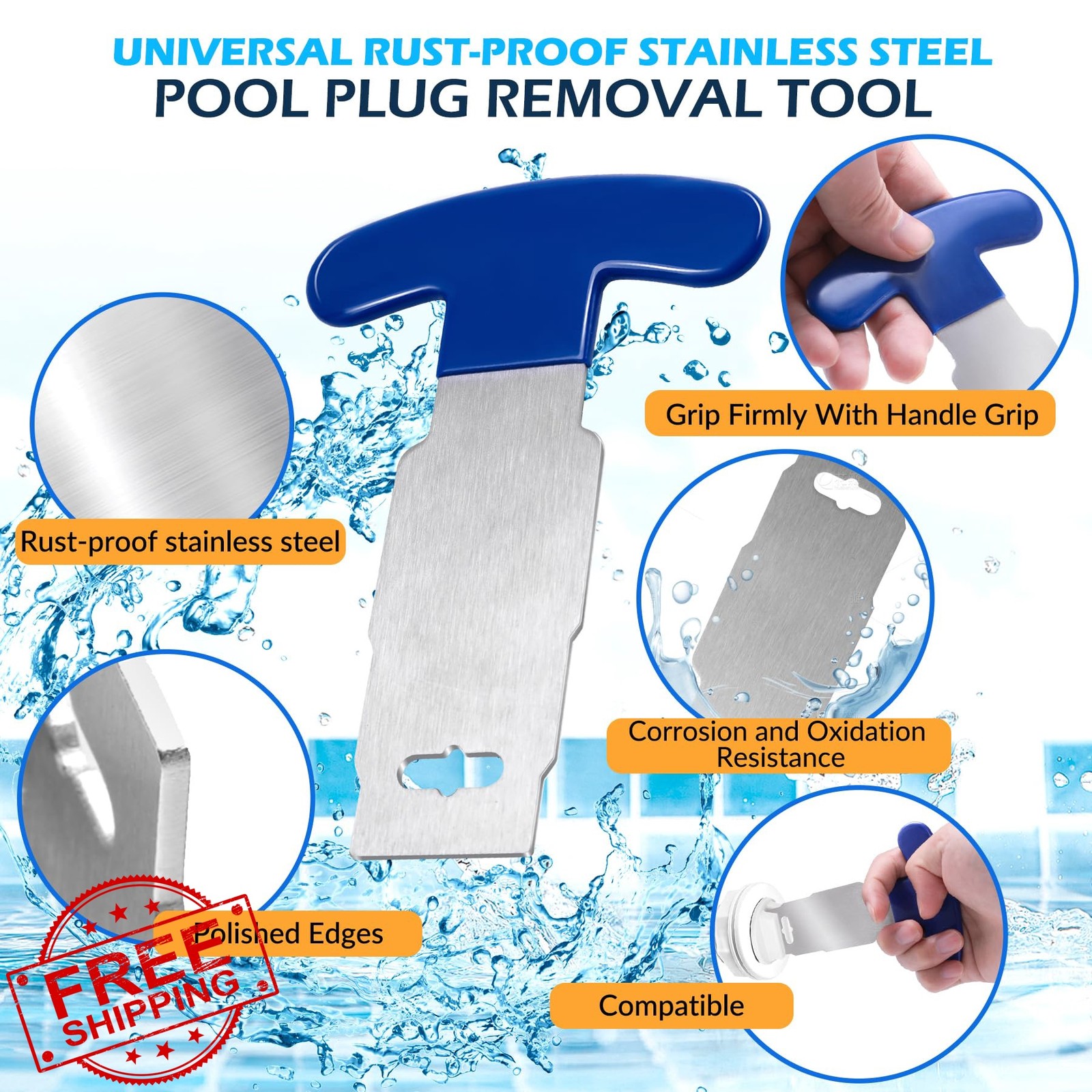 Vizava Pool Plug Removal Tool Blue