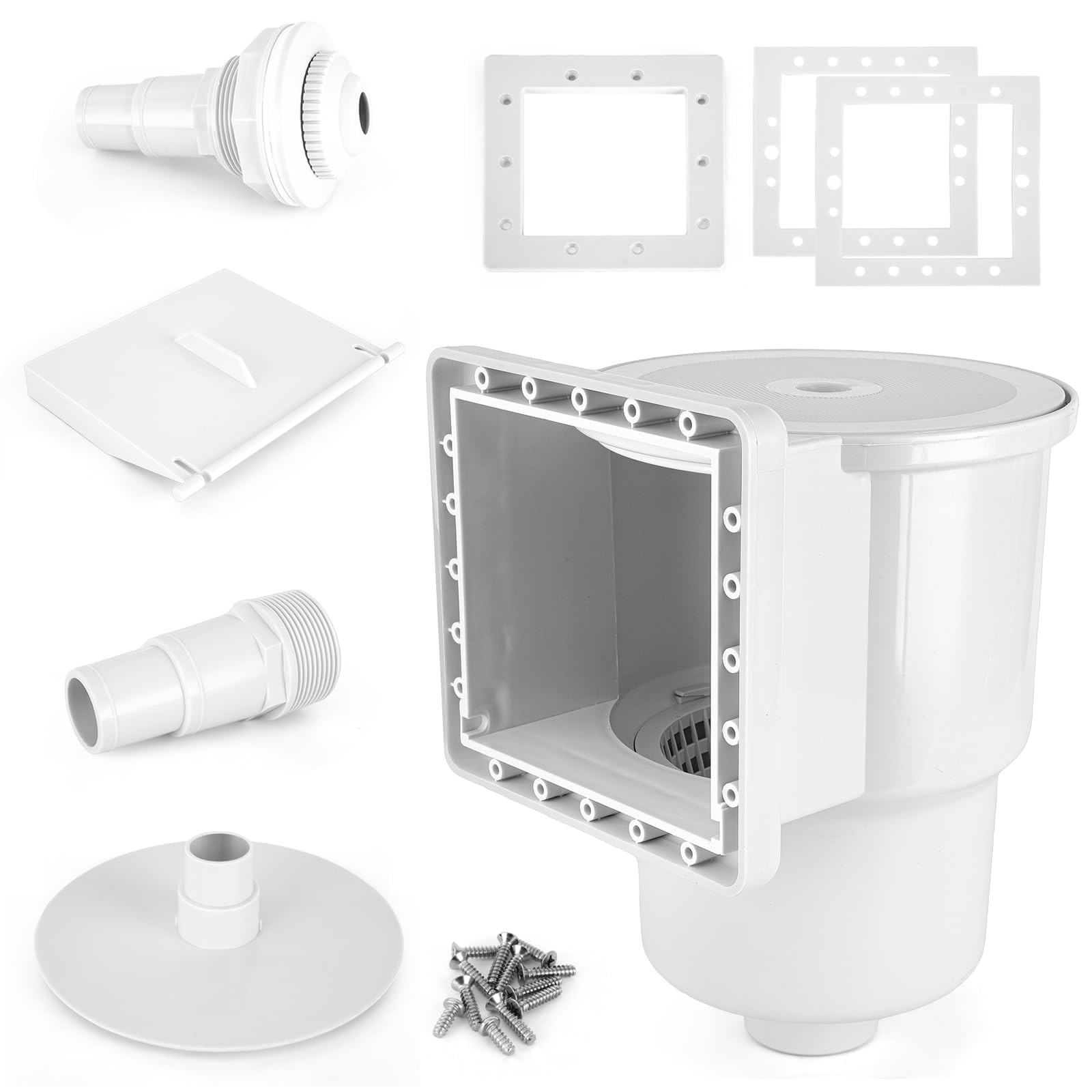 VECKYJL Above Ground Pool Skimmer Kit, Standard Thru-Wall Skimmer, Pool Wall …