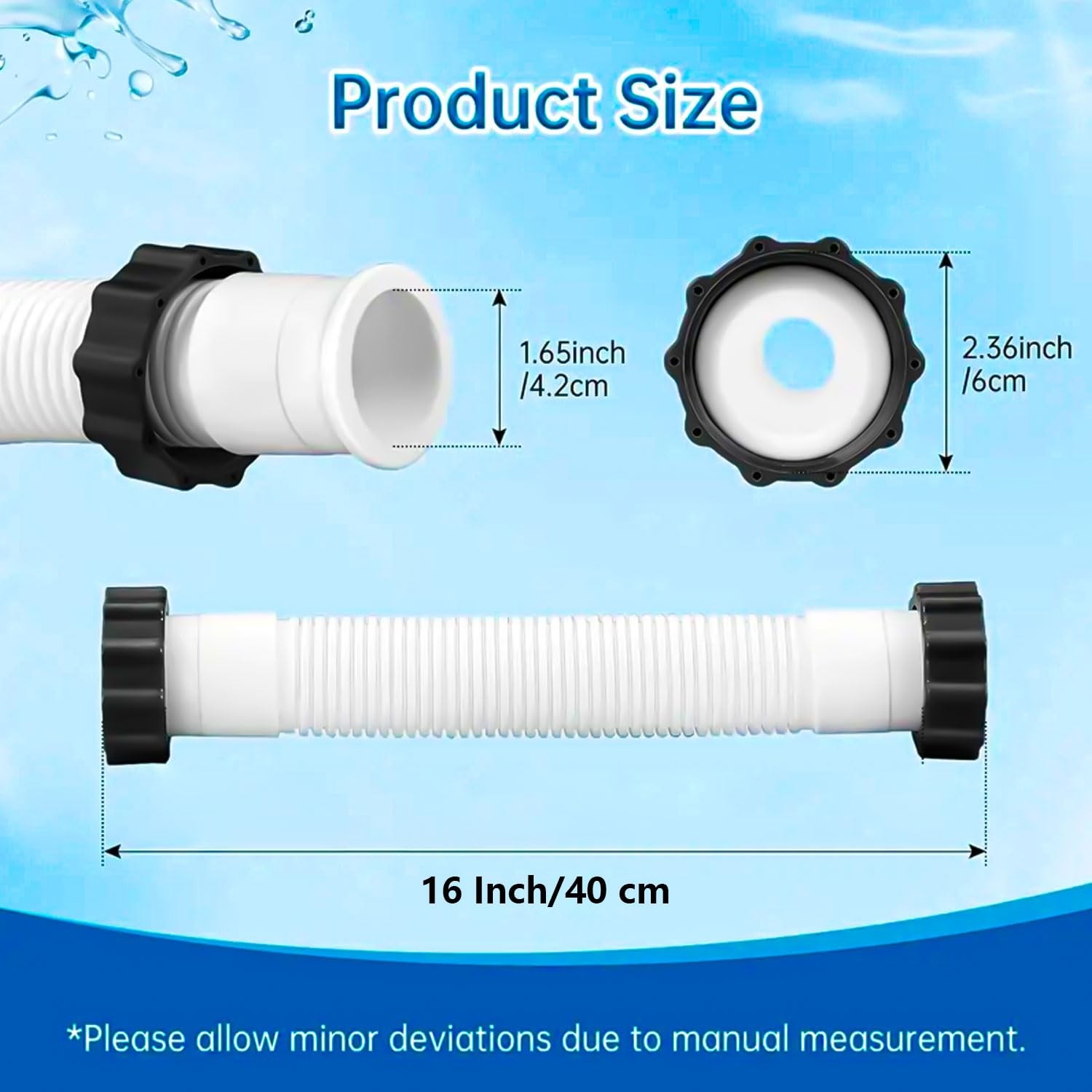 1-1/2 Inch 11535 16 inches long with a 1.5 inch diameter, White -1 Pack