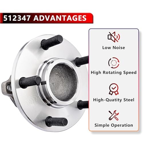 512347 Rear Wheel Bearing and Hub Assembly Replacement Suspension Kit