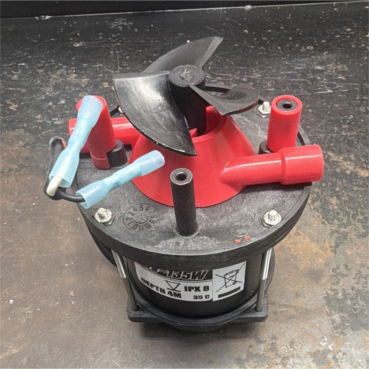 Pump Motor A600503 30V 135W IPX8 4m Max Head Lift 35C Max Temp