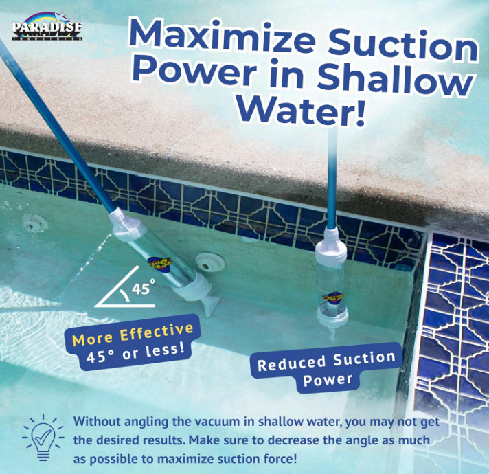 6250 Paradise Power Spa Vacuum – Manual Spa Vac for Hot Tub, Pool Stairs & Spas