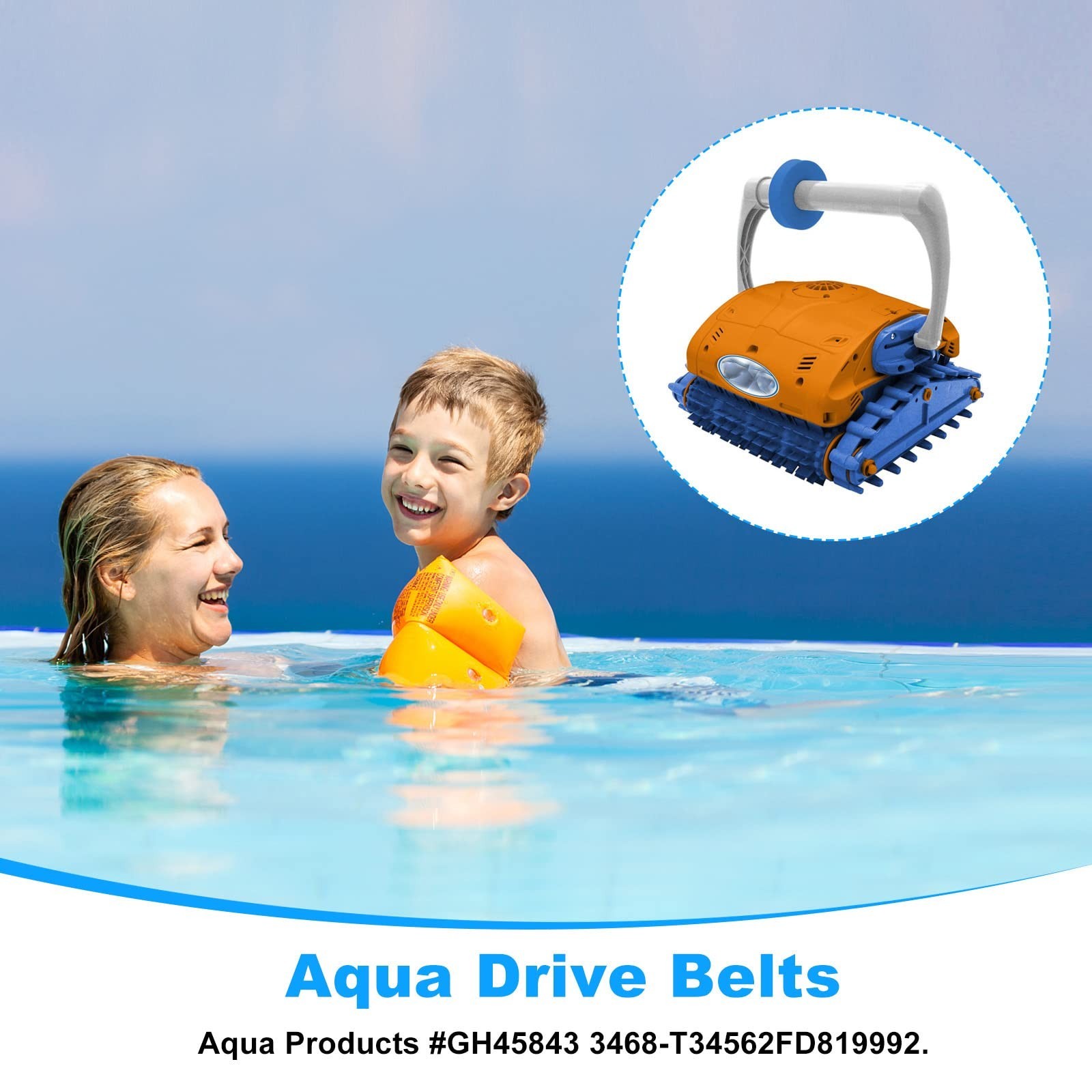 4 Pack Pool Cleaner Robot Drive Belts for Aquabot A3302PK – Replacement Parts