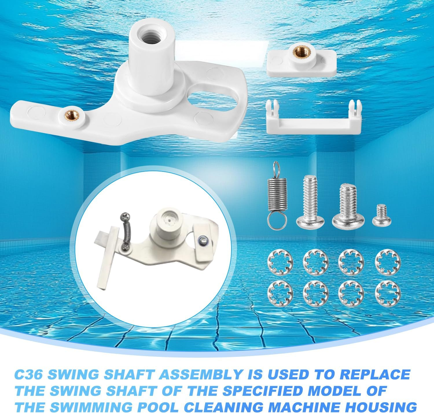 Lyreh Pool Cleaner Idler Wheel Replacement Kit Part for Polaris 280 180, ABS Met