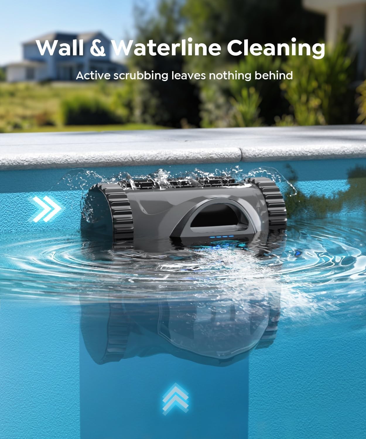 C1 Cordless Robotic Pool Cleaner Wall & Waterline Cleaning Vacuum Robot DUSK BLU