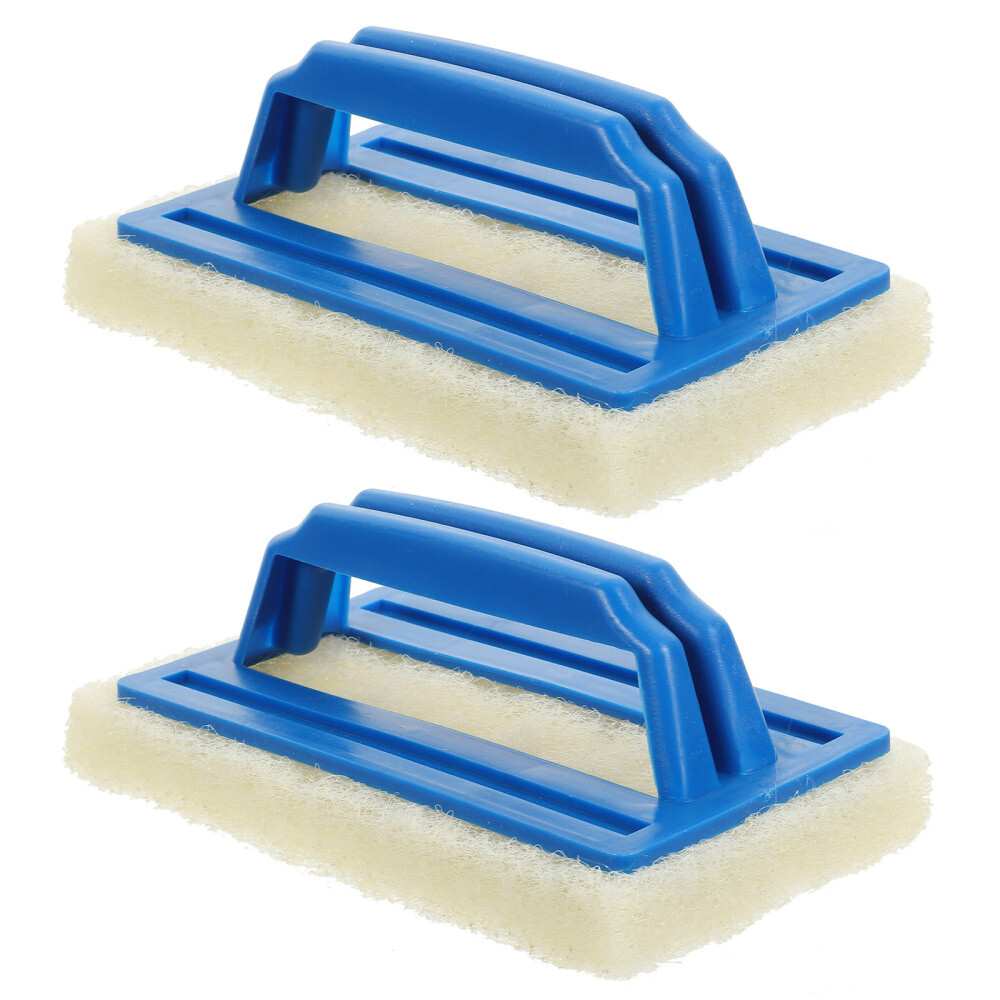 2pcs Bathroom Floor Brush Scrubber Manual Cleaner Pool Hand Sponge Brushes