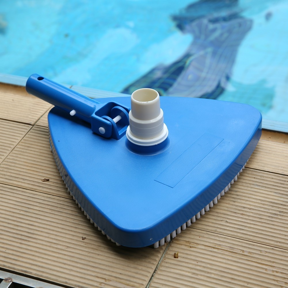 Triangular Pool Vacuum Head Plastic Weighted for Vinyl Liner and Inground Pools