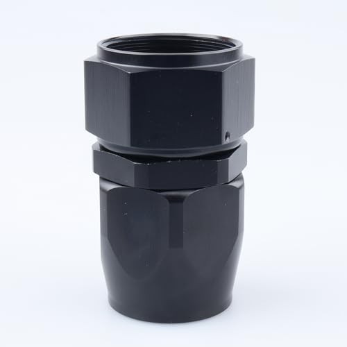 -16 AN Straight Swivel Hose End Fitting Aluminum Black 16AN Straight – Black