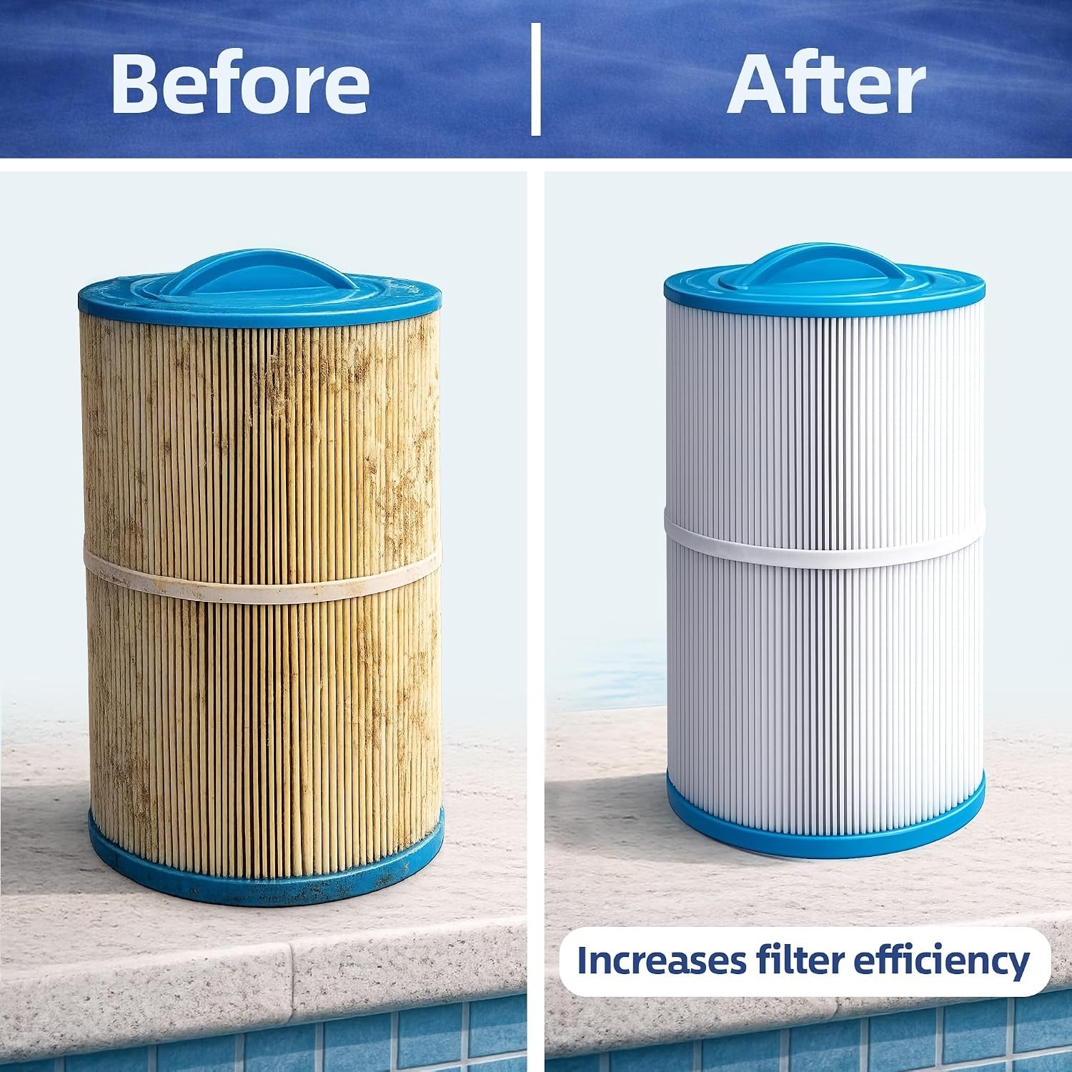 Pool & Spa Filter Cleaner – Extends Filter Life, 32 oz Citrus Fresh Formula