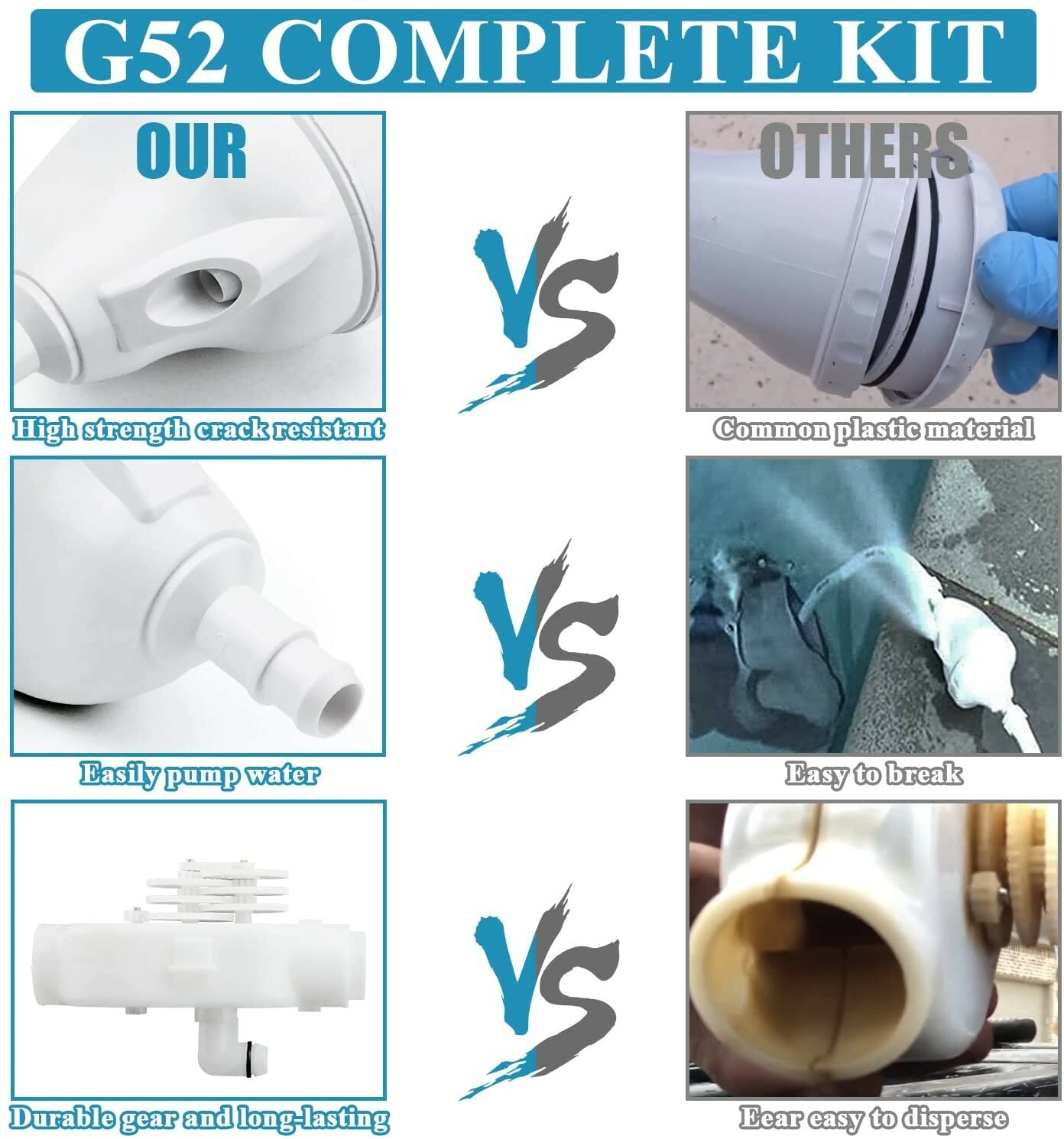 G52 Backup For Polaris 180 280 380 3900 Pool Cleaner Valve Replace Kit