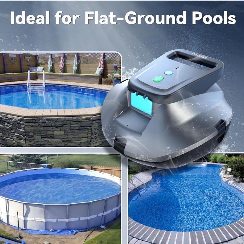 X1 Robotic Pool Vacuum, Cordless Pool Cleaner with 120 Mins Runtime, Auto-Par…