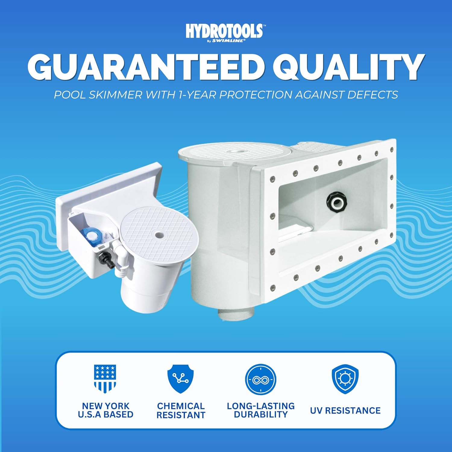 HYDROTOOLS Above Ground Pool Skimmer Kit with Water Leveling System