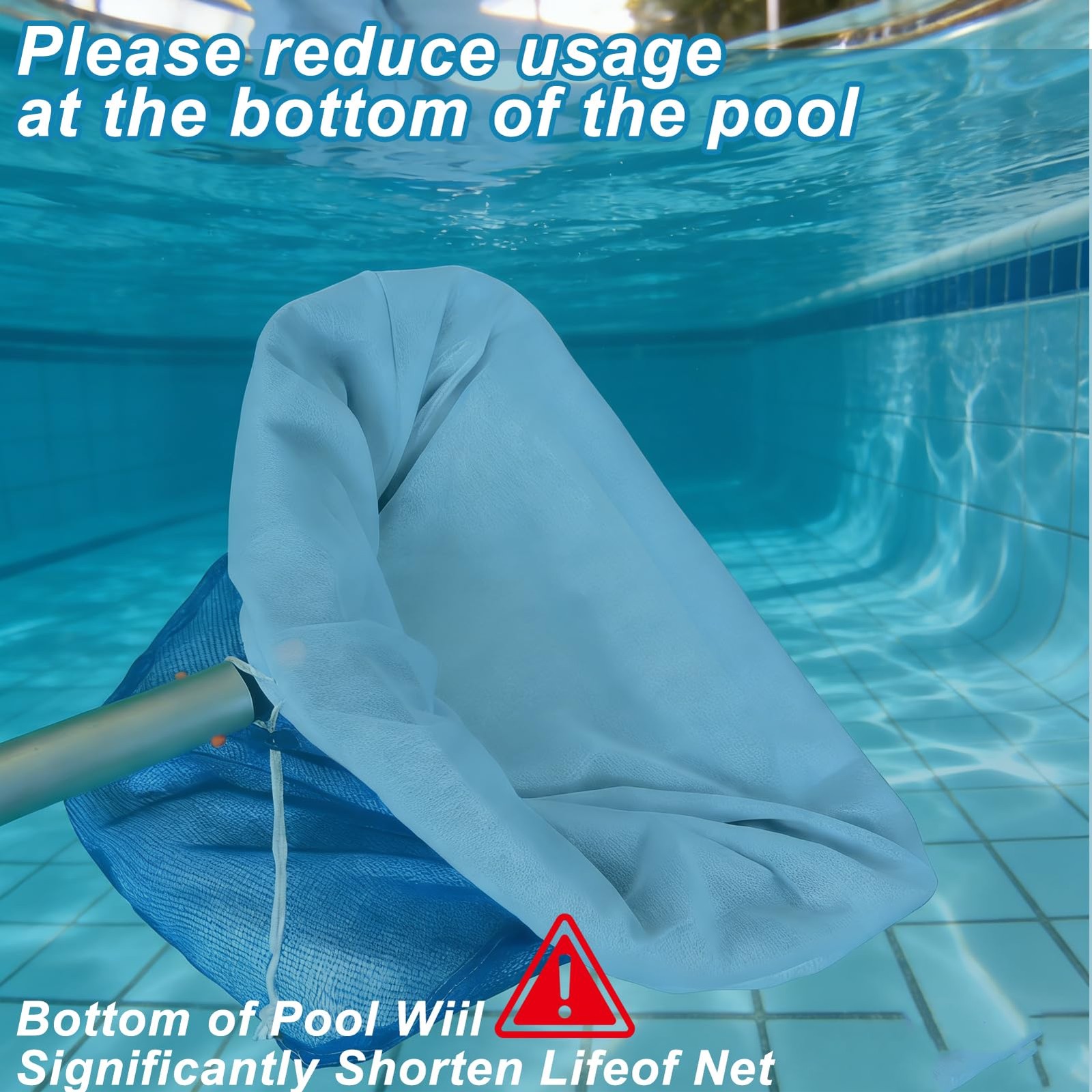« 3Pack Adjustable Mesh Pool Skimmer Nets for Leaf Rake Cleaning 26×22 Inch »