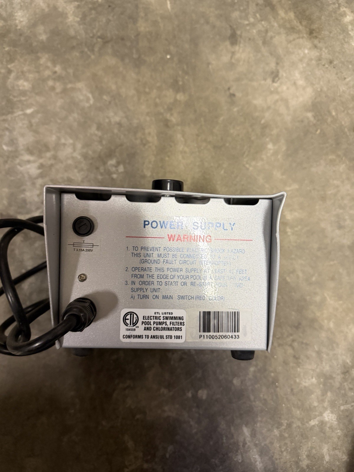 Aquabot Turbo T-Jet Power Supply