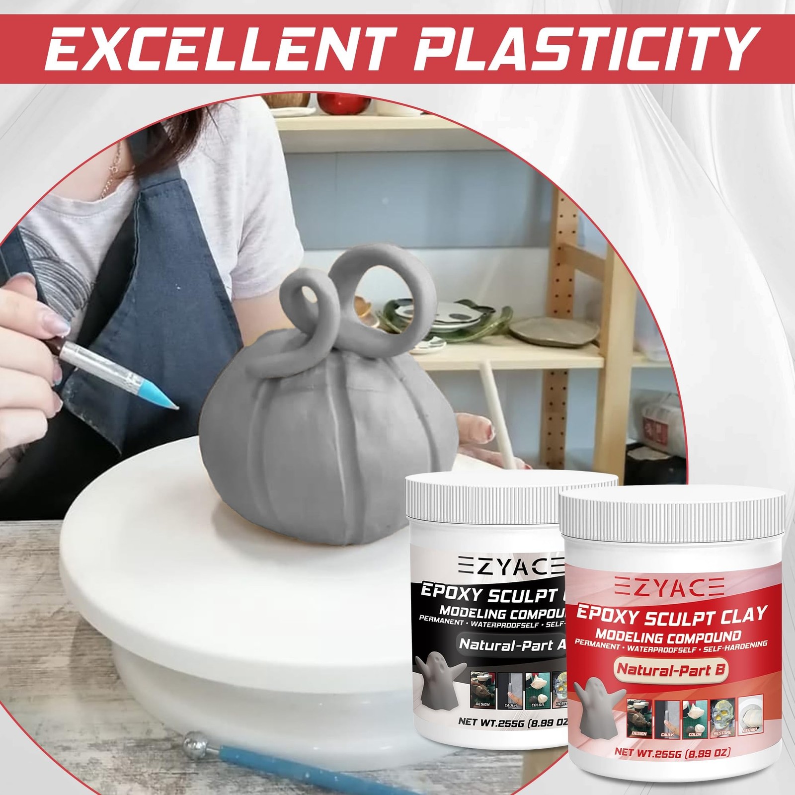 Magic Epoxy Sculpt Clay 2 Part Modeling Compound A B 1 Pound for Building Repair