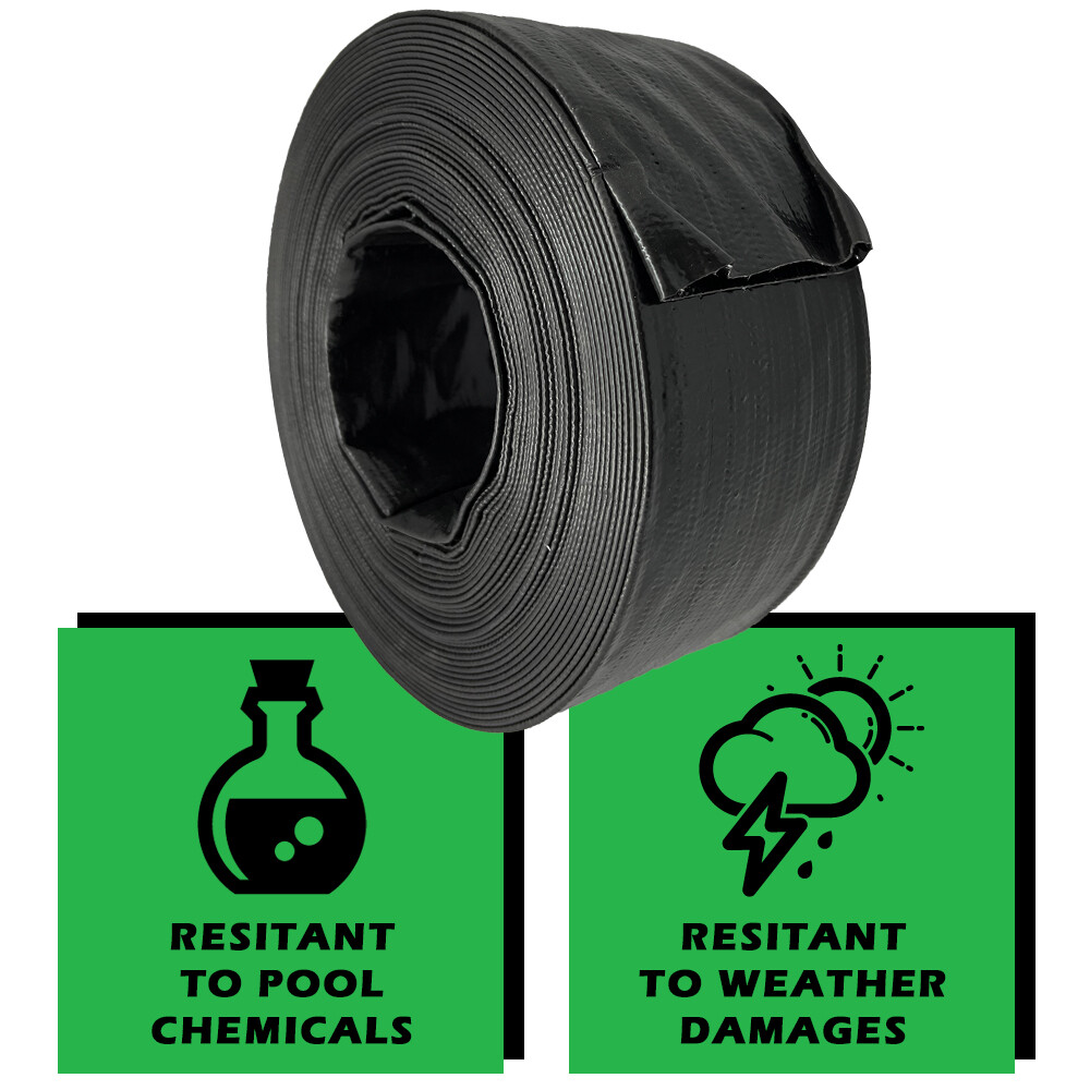 Primal Accessories Backwash Hose 2 in x 50 ft Commercial Grade Black 43.5 psi