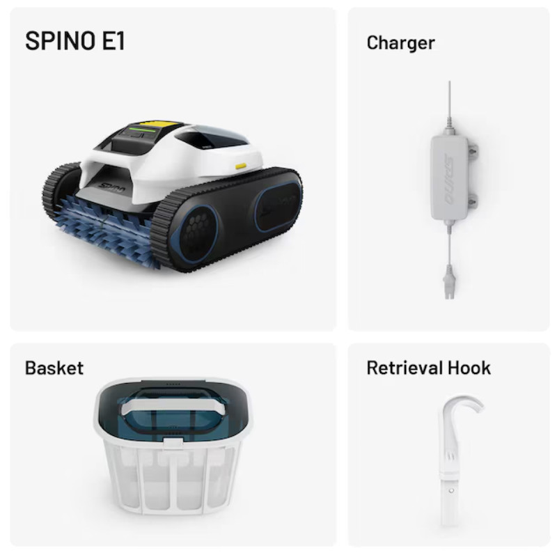 MAMMOTION Pool Cleaner Robot SPINO E1 5800GPH Wall Climb New Box