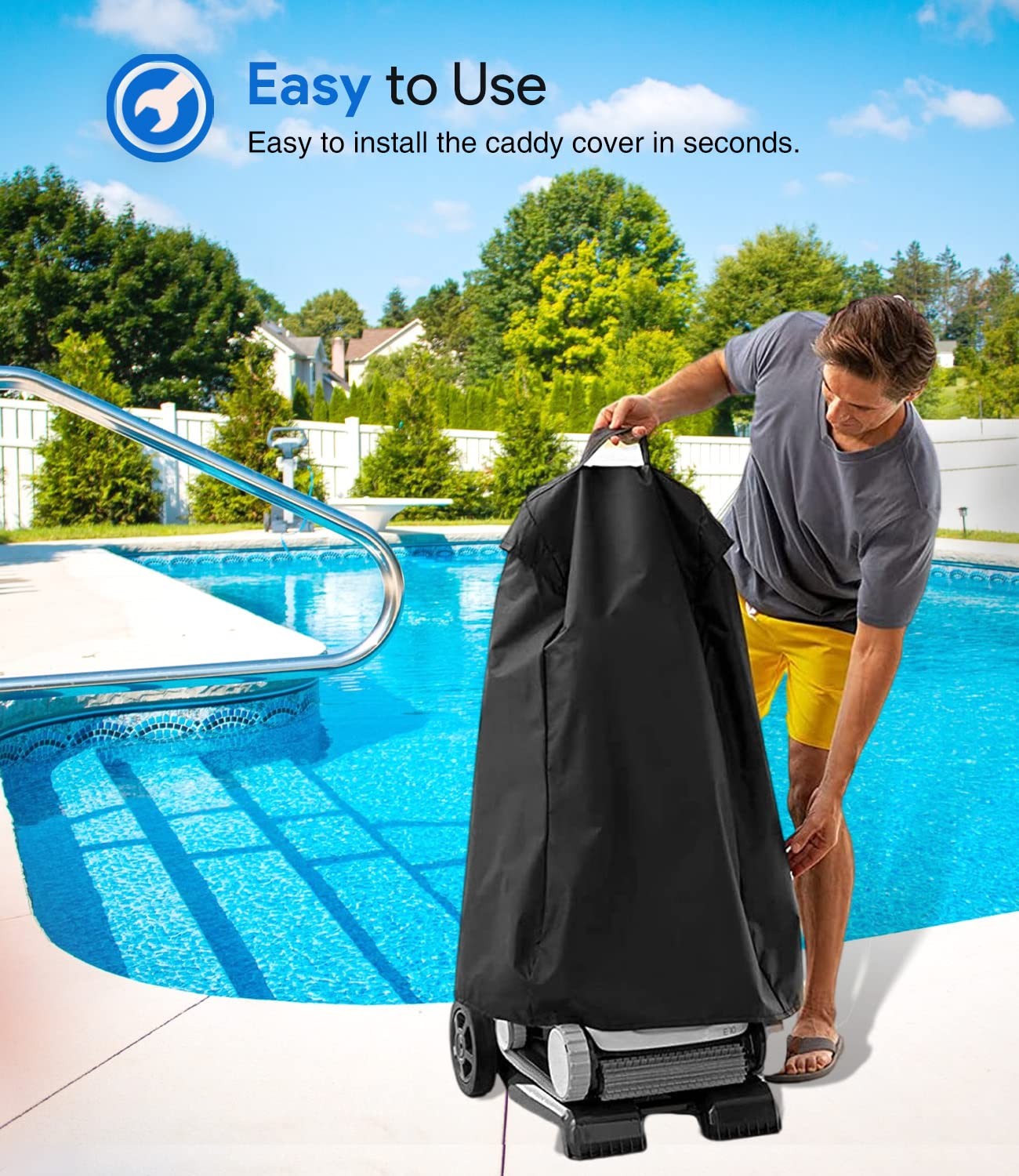 Premium 9991795-R1 Universal Swimming Pool Cleaner Classic Caddy Cover Replac…