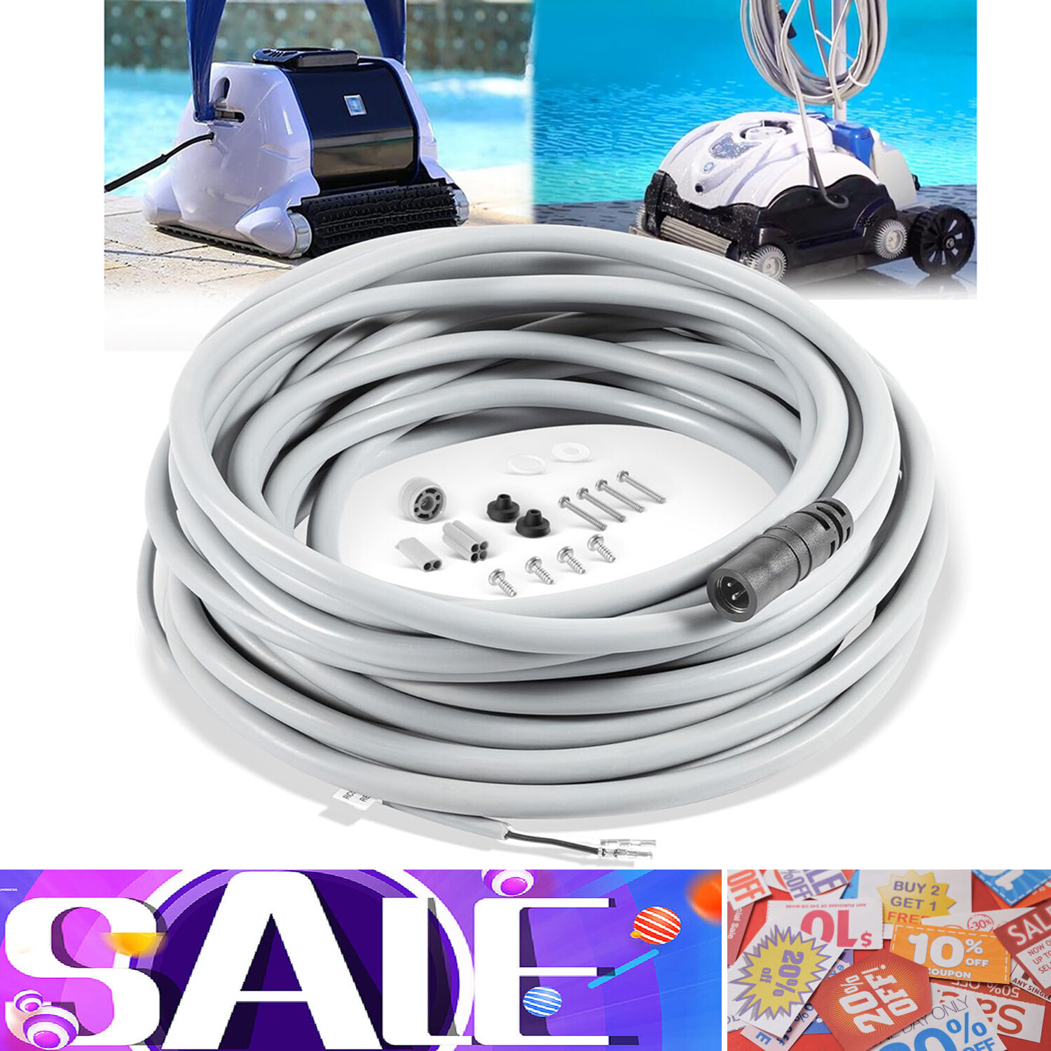 RCX50061 Floating Power Cord Assembly for Hayward Tigershark QC Cleaner RC9990
