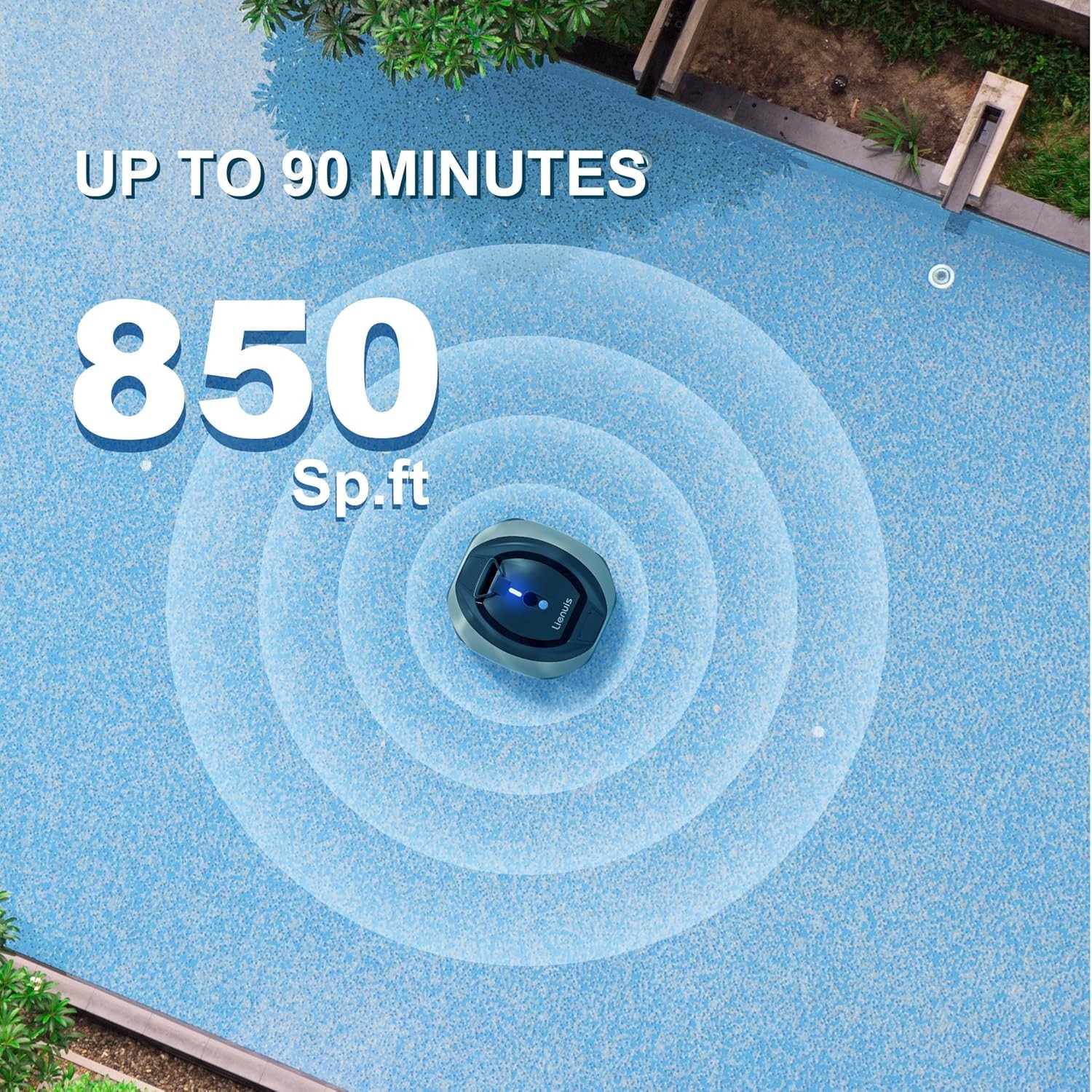 Cordless Robotic Pool Cleaner with 4400mAh Battery,Pool Vacuum for Above Ground
