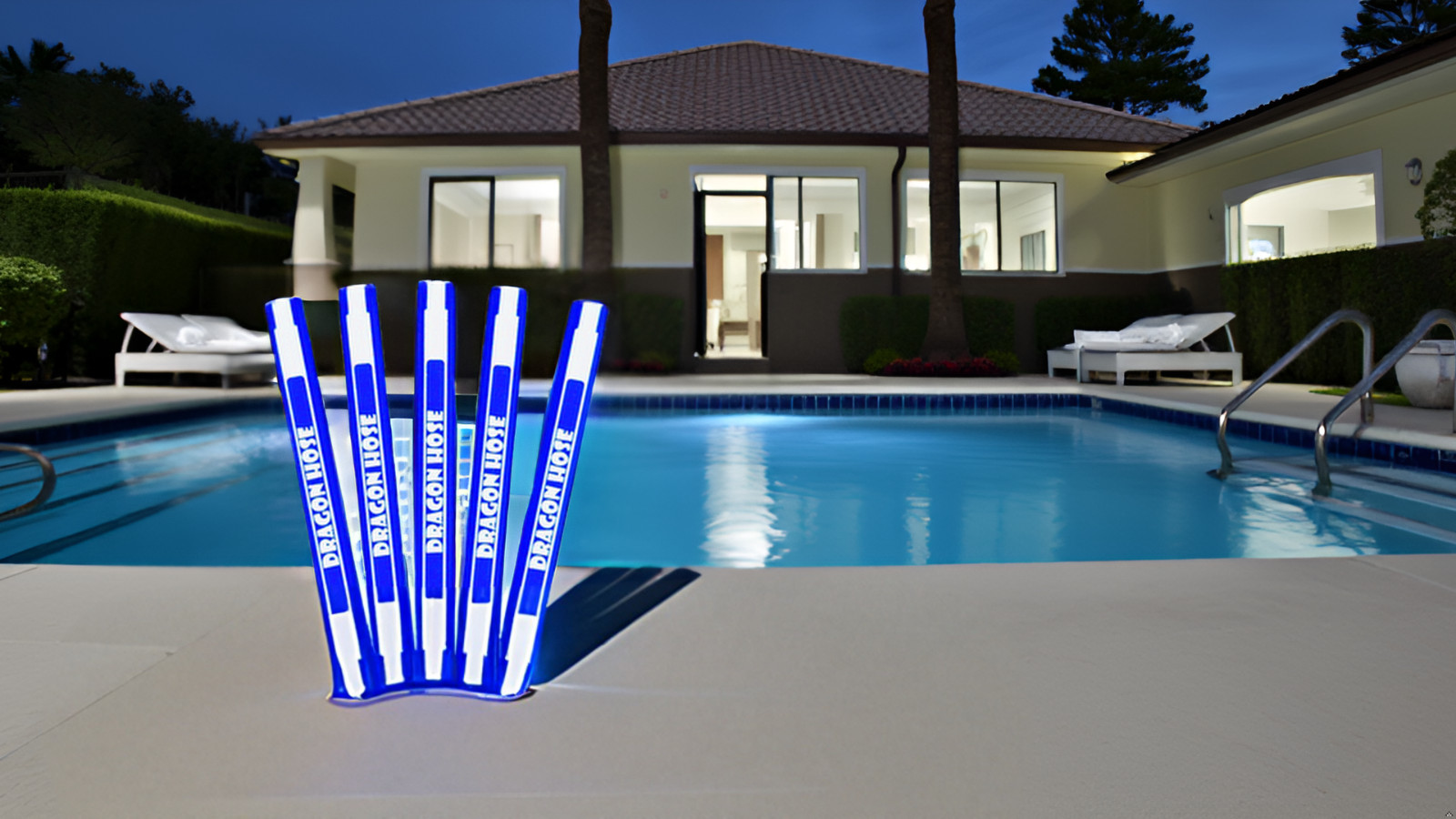 Pool Cleaner Hose Anti-Tangle Snap-On Stabilizers for 0.75&Prime; OD (7PK- Ocean Blue)