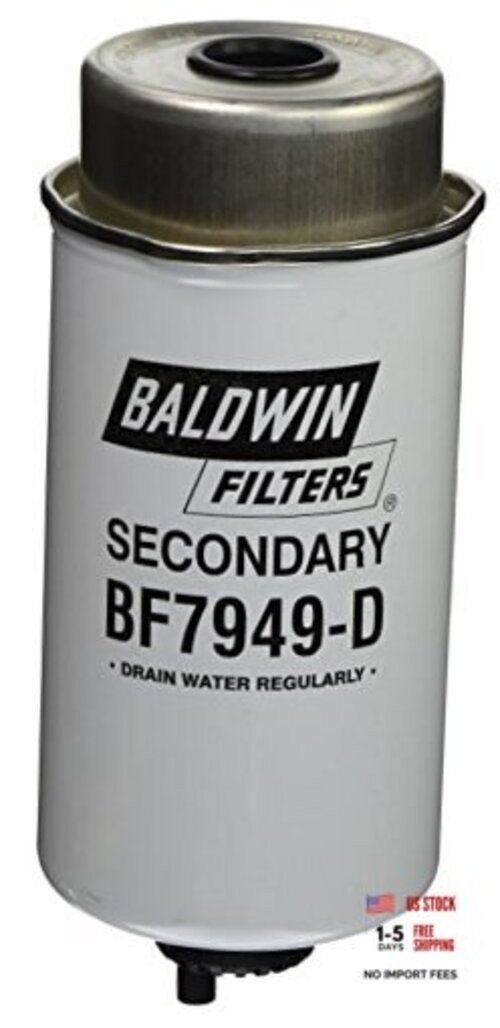 Baldwin Heavy Duty BF7949-D Fuel Filter,7-21/32 x 3-1/2 x 7-21/32 In, Red