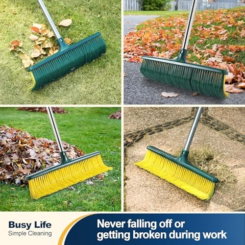 Heavy Duty Outdoor Broom Commercial Broom Garden Leaf Rake with Curved