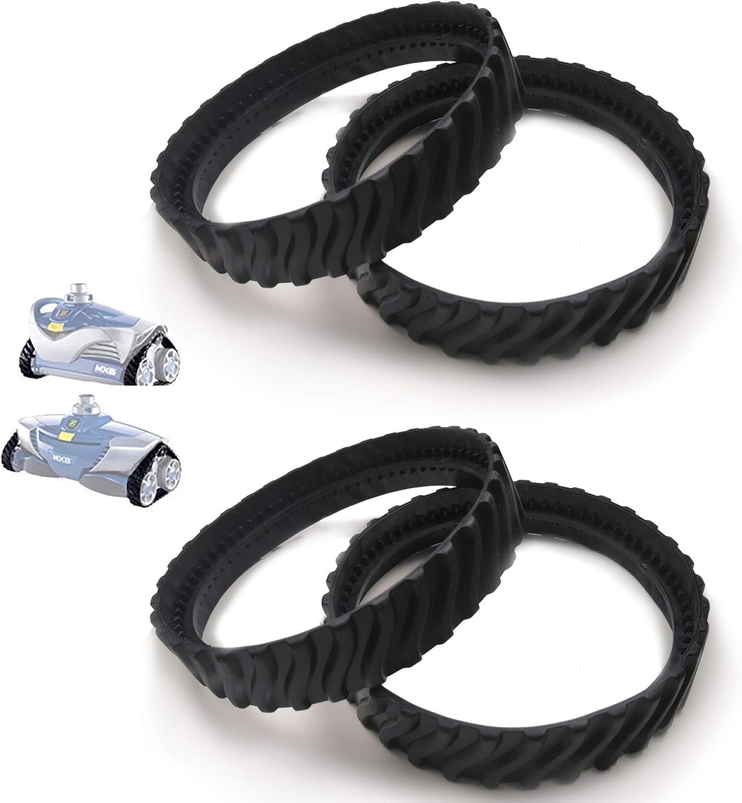 Pool Cleaner Tracks Compatible with MX6 MX8 Heavy Duty Rubber Replacement for